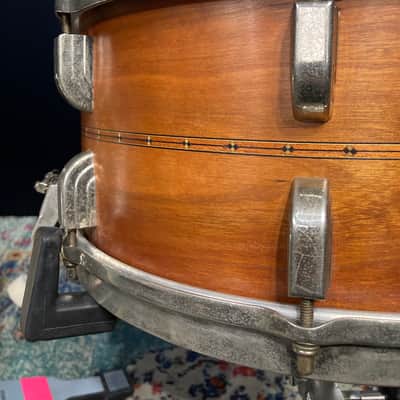 Leedy 6.5x14" Leedy USA Custom Shop / Craviotto Solid Cherry Shell “Relic Series” Snare Drum 2008 #2 of 3!! image 5