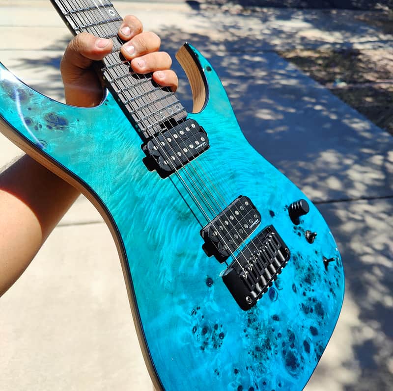 Schecter KM-7 Artist Lagoon Fade 7 String Electric Guitar image 1