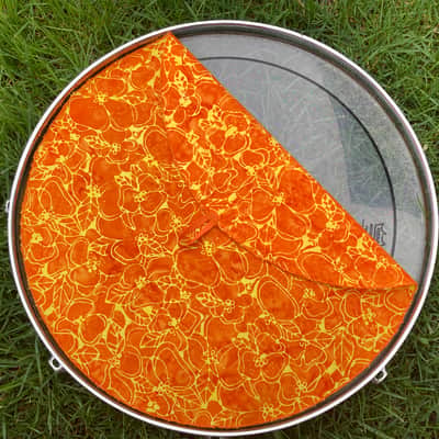 16" single layer Drum Bunny cloth drum cover - dampener - partial mute - compare to Drum Tortillas - Quesadilla - Big Fat Snare image 2