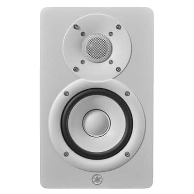 Yamaha HS4 4.5" Two Way Bass Refiex Powered Studio Monitors Pair In White with Room Control and High Trim Response Controls image 3