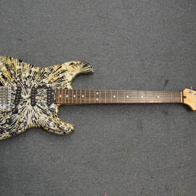 Fender FSR "Splattercaster" Standard Splatter Stratocaster with Rosewood Fretboard 2003 - 2004 - Olympic White, Aztec Gold, and Inca Silver Drop over Black image 1