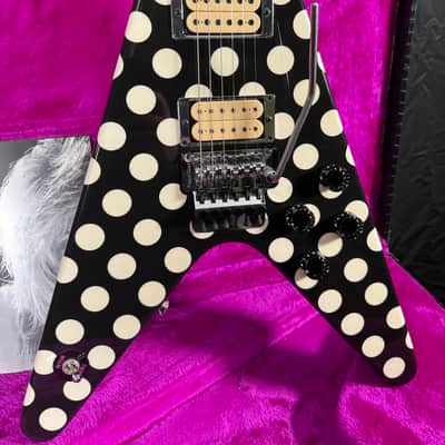 1998 Jackson USA Custom Shop Randy Rhoads - Limited Edition Flying V - Black with White Polka Dots - 150/150 image 22