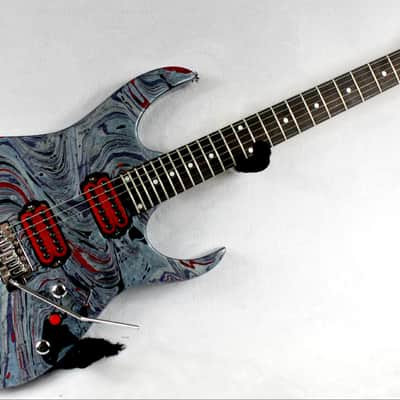 Custom Swirl Painted and Upgraded Ibanez Gio RG Electric Guitar image 6