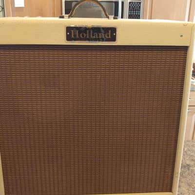 Holland 4x10 Boutique Amp Gibb Droll 50 watt with reverb 1996 Blonde Tolex image 9
