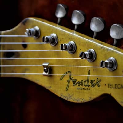 American Fender Custom Telecaster  Standard Relic Blue Sparkle image 10