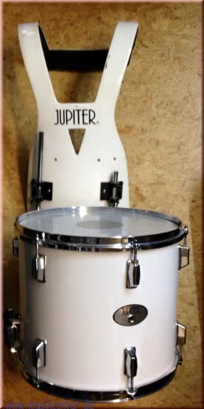 Jupiter 14x12" Marchingsnare mit Gestell gebraucht weiß image 1