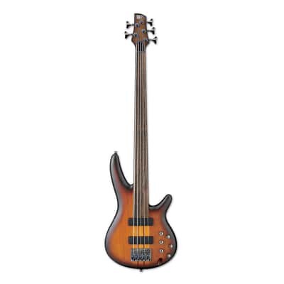 Used Ibanez SRF705BBF Fretless 5-String Bass - Brown Burst Flat image 2