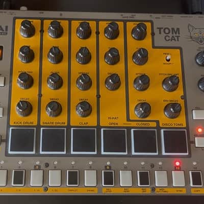 Akai Tom Cat Analog Drum Machine 2015 - Grey & Yellow image 1
