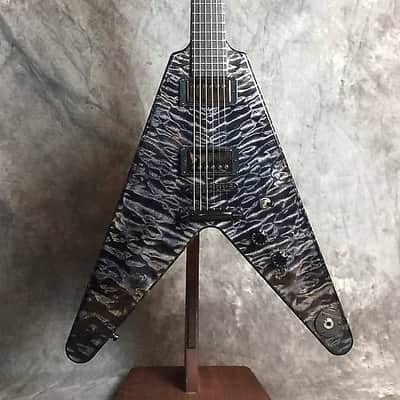 "from my Personal Collection" Black Diamond Custom Shop "Super-V Supreme" Guitar 5A Quilted Maple Top Hand Crafted In AMERICA image 1