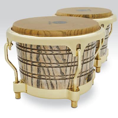 Latin Percussion LP793X Galaxy Giovanni Signature 7 1/4-8 5/8 Bongos Natural Ash, Gold Hardware image 4
