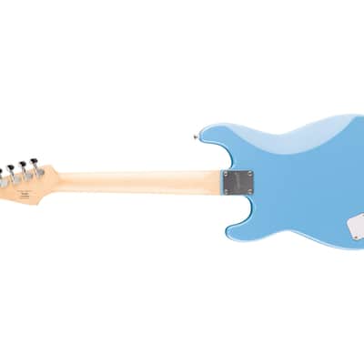 Fender Squier Mini Stratocaster, Maple Fingerboard, White Pickguard, California Blue image 3
