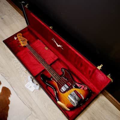 Fender Custom Shop 1961 Jazz Bass Heavy Relic 3A Rosewood Fingerboard 3-Color Sunburst image 14