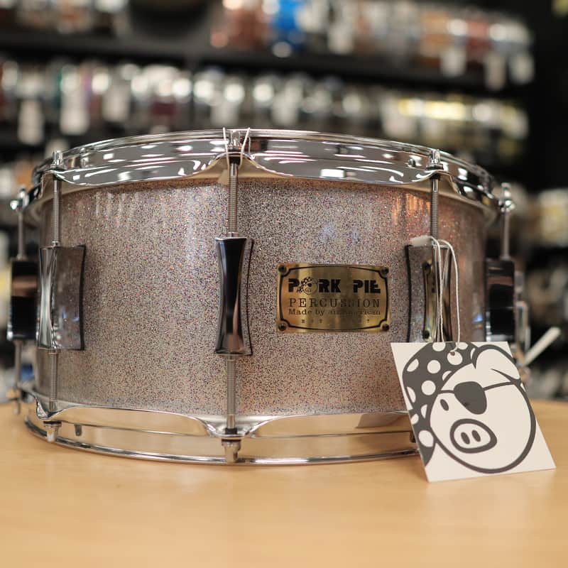 Pork Pie 6.5x14" Mahogany/ Gum/ Mahogany Snare Drum (Everything Sparkle) image 1