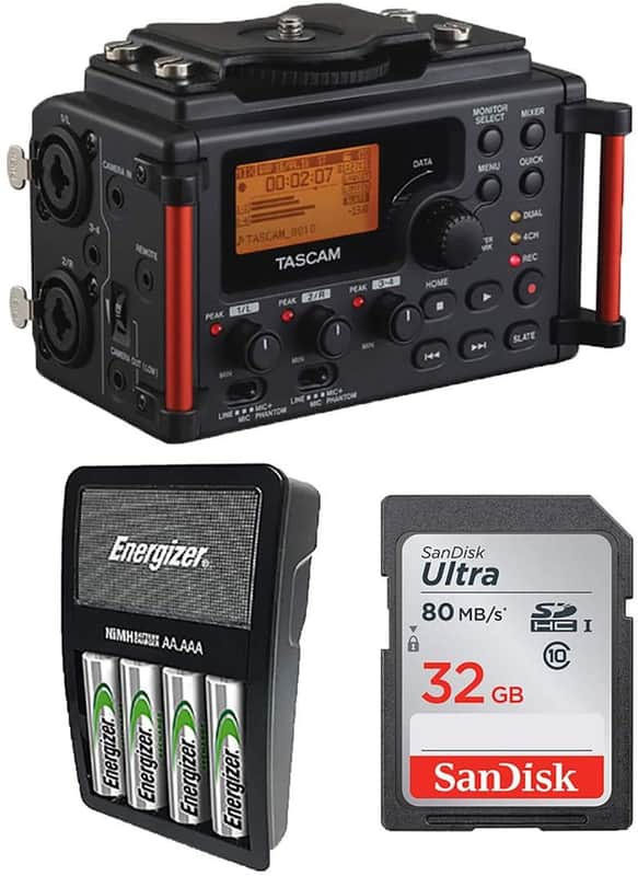 Tascam DR-60DMKII 4-Channel Portable Audio Recorder for DSLR,Rechargeable... image 1