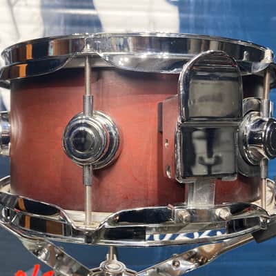 Terry Bozzio's DW - 5.5x10" Collector's Maple Snare Drum 1998 Mahogany Satin Oil image 8