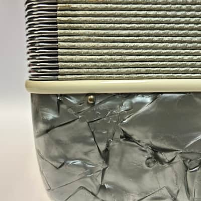 Silvio Marotta Concerto Piano Accordion LMH 41/120 - Silver Pearl With Case image 9