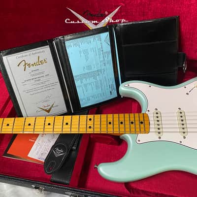 NEW! Fender Custom Shop Special Run '69 Stratocaster NOS Finish - Handwound P/U's - Surf Pearl - Reverse Matching Headstock - 7.9 lbs - Authorized Dealer - SUPER RARE! G07617 image 11