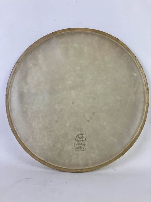 *Leedy Super Uka Transparent Snare Resonant 12"Calf Skin Slunk Drum Head 30s EXC image 1