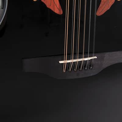 Ovation E – akustická kytara Celebrity Elite Mid Cutaway 12-strunná Černá image 7