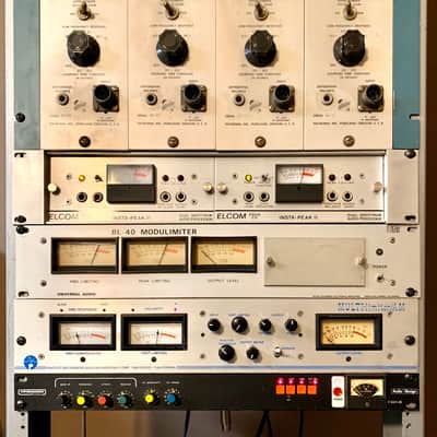 ELCOM Insta-peak II dual spectrum audio processor compressor limiter c 1970’s Silverface Urei la4 multiband stereo pair image 1