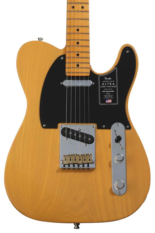 Fender American Ultra Luxe Vintage '50s Telecaster Electric Guitar - Butterscotch Blonde  Heirloom Lacquer image 1