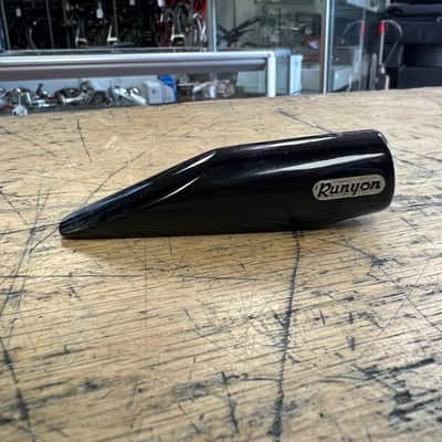 Vintage Runyon Black Plastic Size 4 Alto Sax Saxophone Mouthpiece with Ligature and Original Box image 2
