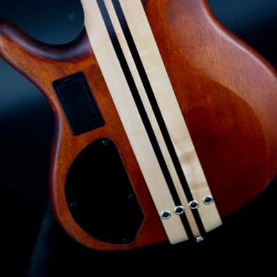Cort A4 Plus FMMH OPN Artisan Series Figured Maple/Mahogany 4-String Bass - Open Pore Natural image 12