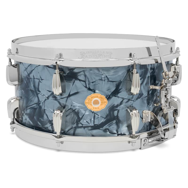 Slingerland Radio King 7x14" Single Ply Snare Drum SLFP0714SMK069 - Black Diamond Pearl image 1