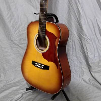 Vintage Global Acoustic Guitar (1970s, Sunburst) image 9