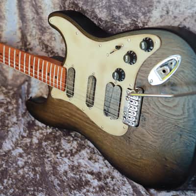 GB Liuteria Traditional Strato VegaTrem - strat style - Bog Oak image 15