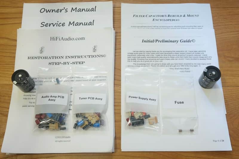 Realistic STA-90 restoration kit filter capacitor repair rebuild fix image 1