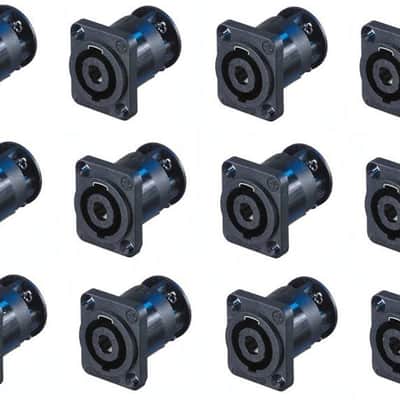 (12 PACK) NEUTRIK NL4MP-ST 4-Pole SPEAKON Panel Mount Locking w/Screw Terminals image 1