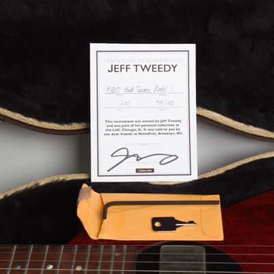 Rick Turner Model 1 LB Reissue Owned by Jeff Tweedy of Wilco Semi-Hollow Body Electric Guitar (2001), ser. #59/120, original blond tolex hard shell case. image 11