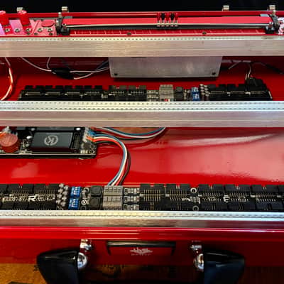 Buchla Tiptop 200t series with BPNYC ZERO Halliburton Eurorack Modular Travel Case 7U 'REDRUM" image 25