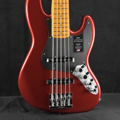 Fender American Ultra II Jazz Bass V Maple Fingerboard Sinister Red image 1
