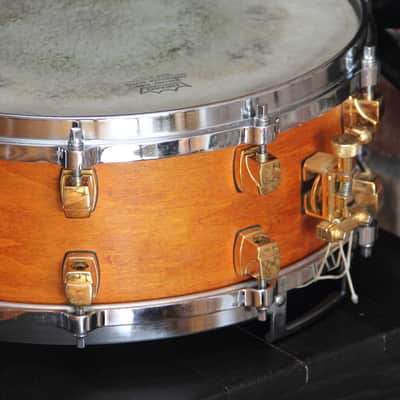 Yamaha Maple Custom - natural vintage 5.5x14" snare drum image 8