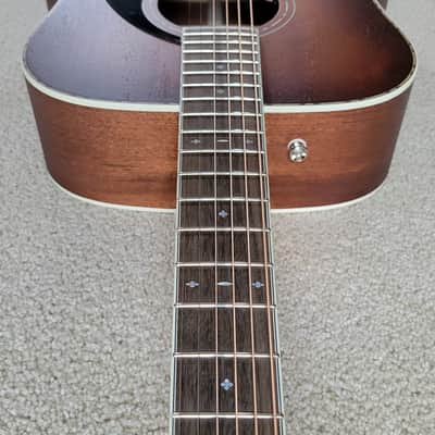 Fender PD-220E Dreadnought Acoustic Electric Guitar, Aged Cognac Burst, Hard Shell Case image 5