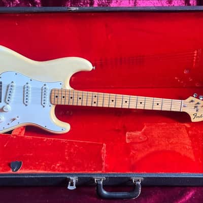1975 Fender Stratocaster Hardtail Custom Colour Olympic White RARE WOODSTOCK HENDRIX image 2