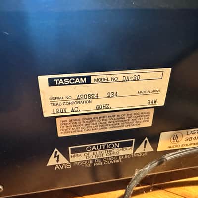 Tascam DA30 Dat Recorder - NICE! image 5