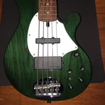 2016 Lakland 55-14 Rosewood Lined fretless Trans Green image 1