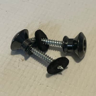 Used Jim Dunlop Electric Guitar Black Strap Lock Buttons Set Lot of 3 image 3