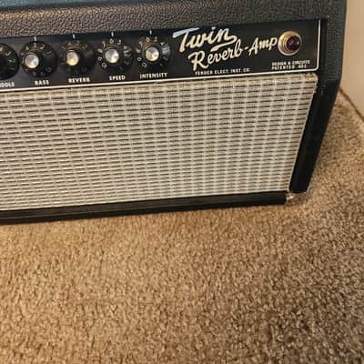Vintage 1970s Fender Twin Reverb Amp Head with Footswitch image 2
