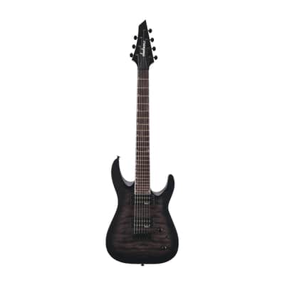 Jackson JS Series Dinky Arch Top 7-String JS22Q-7 DKA HT, Amaranth Fingerboard, Poplar Body, and Bolt-on Maple Neck Electric Guitar (Right-Handed, Transparent Black Burst) image 1