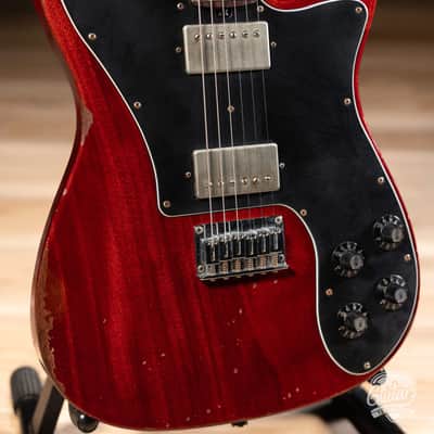 Friedman Vintage T Mahogany Humbucker Guitar w/ Rosewood – Cherry Red image 3