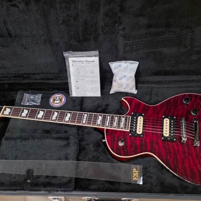 ESP Eclipse II Singlecut AAA Quilt Top 4-Knob LP Seymour Duncan HH Pro Artist Studio Red Guitar MIJ Japan STBC image 4