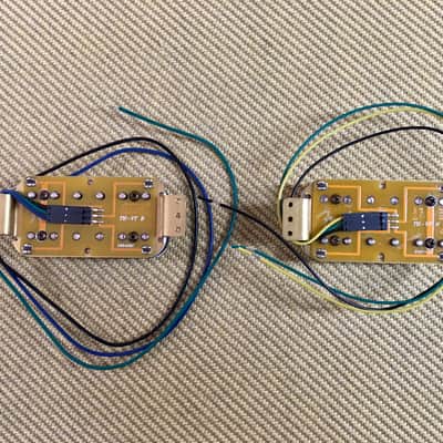 *Fender Twin-Head Vintage Stratocaster Humbucker Pickup Set Parchment image 3