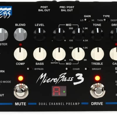 EBS MicroBass 3 2-channel Preamp Pedal (MicroBass3d1) image 1