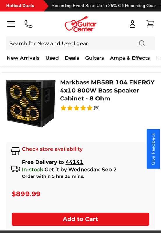 Markbass MB58R 104P 600-Watt 4x10" Bass Speaker Cabinet (4ohm) 2022 - Present - Black image 1
