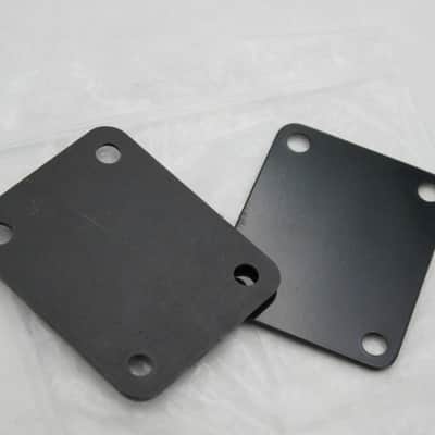 Black Metal Neck Plate Seat w/ Plastic Cover No Screws image 4