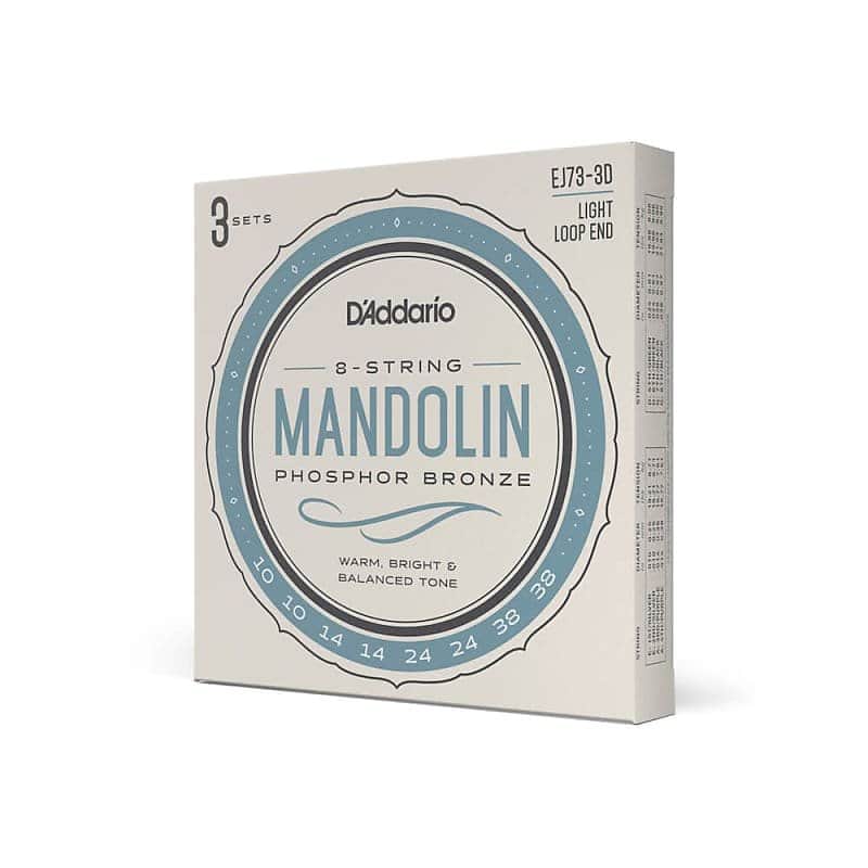 D'Addario EJ73 Phosphor Bronze Light Mandolin Strings, 10-38 (3) 2020 image 1